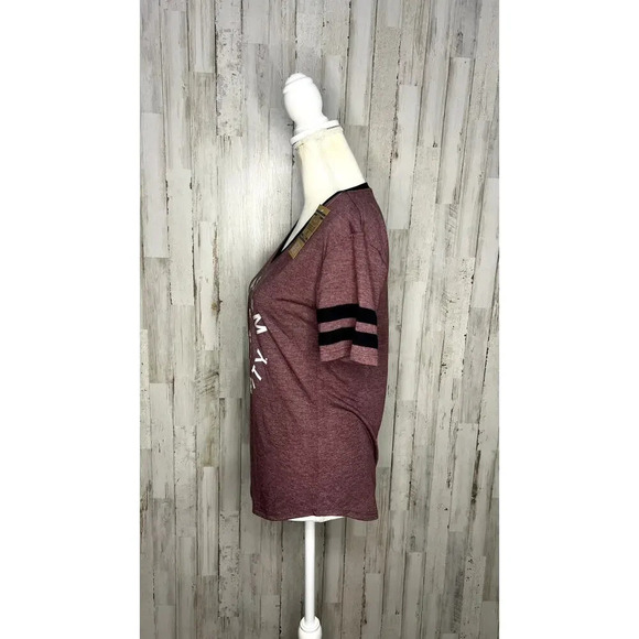 NWT Rivalry‎ Threads Texas A&M Women's V-Neck T-Shirt Maroon Size Small - Picture 4 of 5